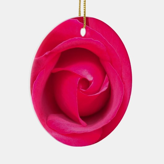 Rote Rosa Rose Keramik Ornament (Rechts)