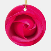Rote Rosa Rose Keramik Ornament (Vorne)