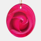 Rote Rosa Rose Keramik Ornament (Links)