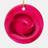 Rote Rosa Rose Keramik Ornament (Hinten)