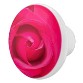 Rote Rosa Rose Keramikknauf (Rechts)