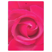 Rote Rosa Rose Klemmbrett (Rückseite)