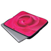Rote Rosa Rose Laptopschutzhülle (Vorne Knopf)
