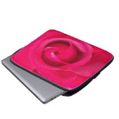 Rote Rosa Rose Laptopschutzhülle (Vorne Knopf)