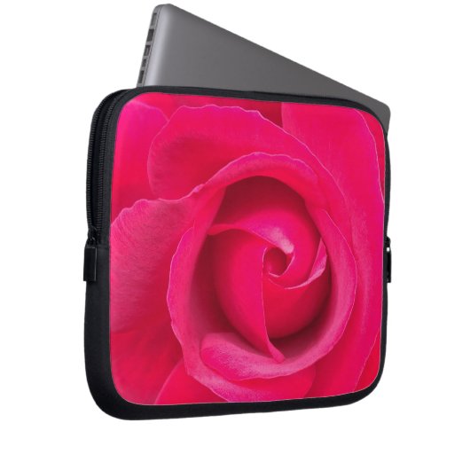 Rote Rosa Rose Laptopschutzhülle (Vorne Rechts)