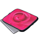 Rote Rosa Rose Laptopschutzhülle (Vorne Knopf)