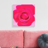 Rote Rosa Rose Leinwanddruck (Insitu (Wohnzimmer))