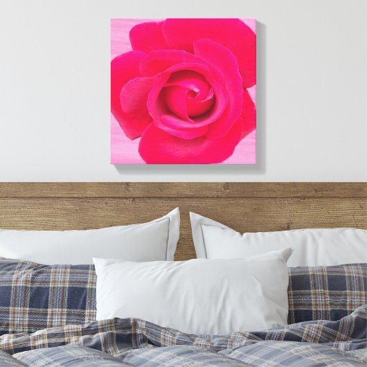 Rote Rosa Rose Leinwanddruck (Insitu (Schlafzimmer))