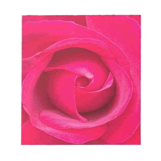 Rote Rosa Rose Notizblock (Vorderseite)