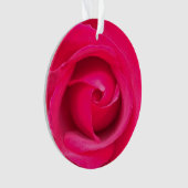 Rote Rosa Rose Ornament (Vorderseite)