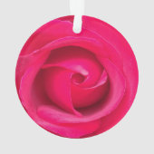 Rote Rosa Rose Ornament (Rückseite)