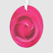 Rote Rosa Rose Ornament (Vorderseite)
