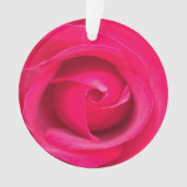Rote Rosa Rose Ornament (Vorderseite)