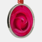 Rote Rosa Rose Ornament Aus Metall (Rechts)