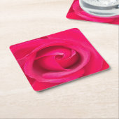 Rote Rosa Rose Rechteckiger Pappuntersetzer (angewinkelt)