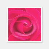 Rote Rosa Rose Serviette (Vorderseite)