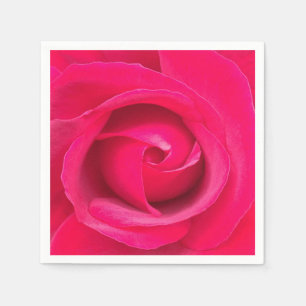 Rote Rosa Rose Serviette