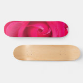 Rote Rosa Rose Skateboard (Horizontal)