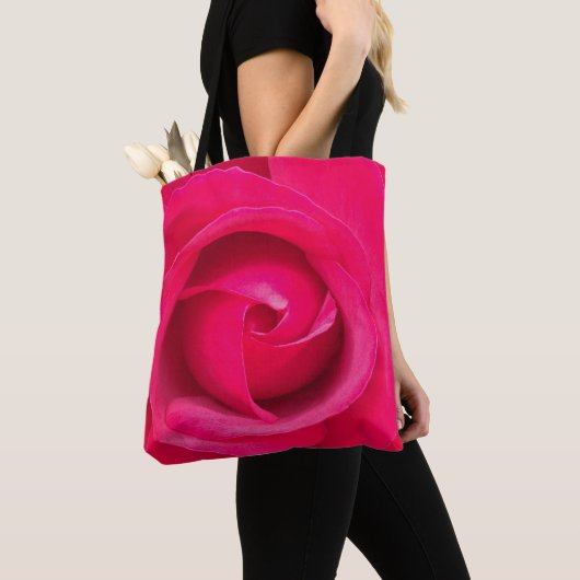 Rote Rosa Rose Tasche (Von Nahem)