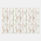 Rote Rosa Rosen Blumen Geburtstag Geschenkpapier Set (Vorderseite 3)