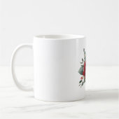 Rote rosa Rosen Blumenliebe Kaffeetasse (Links)