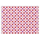 Rote, rosa und Lila Polka-Punkte Tischdecke (Vorderseite (Horizontal))