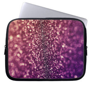 Rote rosa und lila Schein-Glitzer-Elektronik SL Laptopschutzhülle