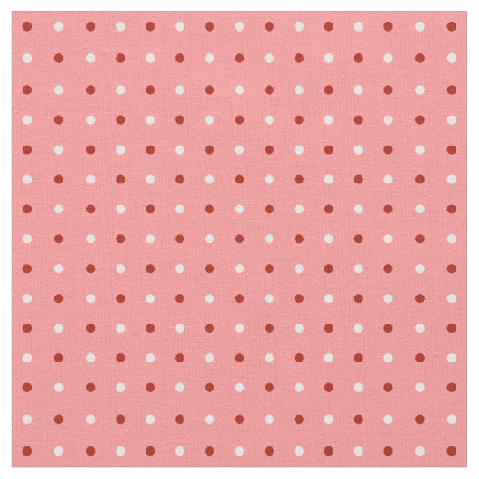 Rote, rosa und weiße Polka-Punkte Stoff (Nahaufnahme)