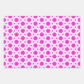 Rote, rosa und weiße Sterne Geschenkpapier Set (Vorderseite 2)