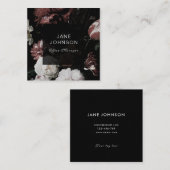 Rote rosa weiße dunkle schwermütige mit quadratische visitenkarte (Vorne/Hinten)