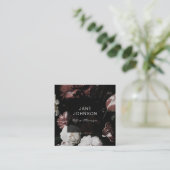 Rote rosa weiße dunkle schwermütige mit quadratische visitenkarte (Stehend Vorderseite)