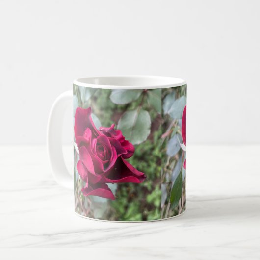 Rote Rose 15 Oz Kaffee Tasse (Vorderseite Links)