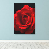 Rote Rose 16x24 (40x60cm) Waccna Leinwanddruck (Insitu (Holzboden))
