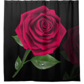 Rote Rose 1 - Duschvorhang (Vorderseite)