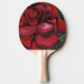 "Rote Rose #1" Ping Pong Paddle Tischtennis Schläger (Rückseite)