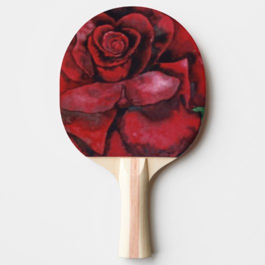 "Rote Rose #1" Ping Pong Paddle Tischtennis Schläger (Vorderseite)