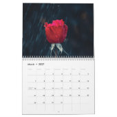rote Rose 2025 Kalender (Mär 2027)