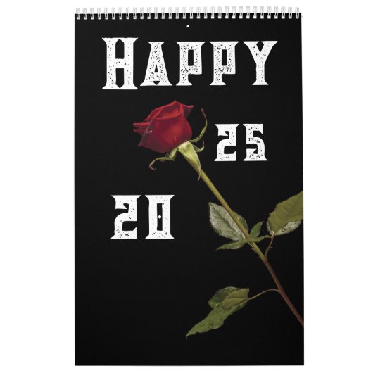 rote Rose 2025 Kalender (Titelbild)