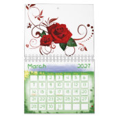 rote Rose 2025 Kalender (Mär 2027)