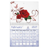 rote Rose 2025 Kalender (Feb 2027)