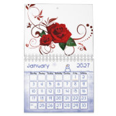 rote Rose 2025 Kalender (Jan 2027)