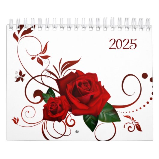 rote Rose 2025 Kalender (Titelbild)