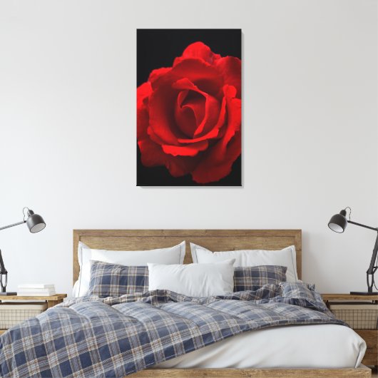 Rote Rose 24x36 (60x90cm) Waccnm Leinwanddruck (Insitu (Schlafzimmer))