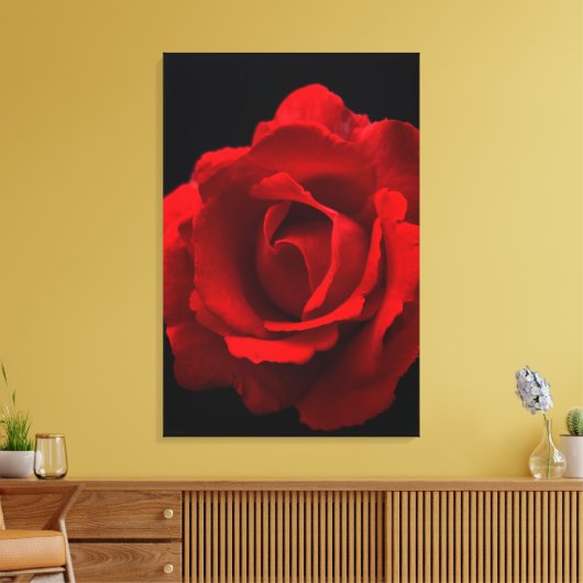 Rote Rose 24x36 (60x90cm) Waccnm Leinwanddruck (Insitu (Wohnzimmer))