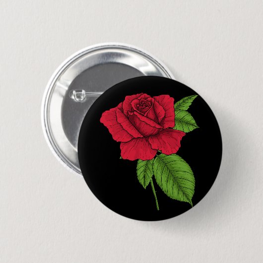 ROTE ROSE 2 BUTTON (Vorne & Hinten)