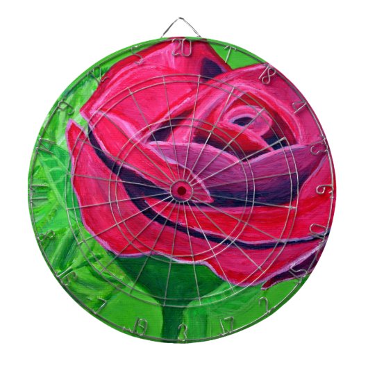 ROTE ROSE 2 DARTSCHEIBE (vorne)