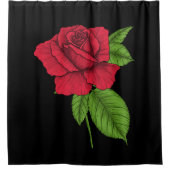 ROTE ROSE 2 DUSCHVORHANG (Vorderseite)