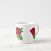 ROTE ROSE 2 ESPRESSOTASSE (Vorderseite Rechts)