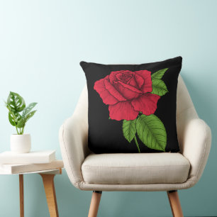 ROTE ROSE 2 KISSEN
