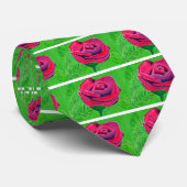 ROTE ROSE 2 KRAWATTE (Gerollt)